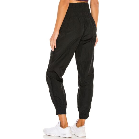 Free People Movement Women's Size Medium Black Way Home Joggers Smocked Waist - Picture 2 of 10